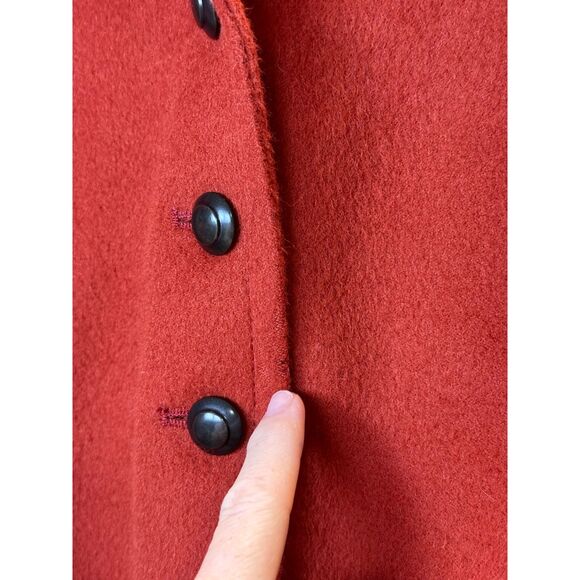 Peruvian Connection Women's Size 4 Rust Orange Baby Alpaca & Wool Blazer Jacket - Picture 6 of 9